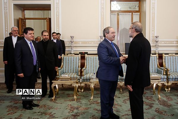 دیدار وزیر امورخارجه سوریه با علی لاریجانی