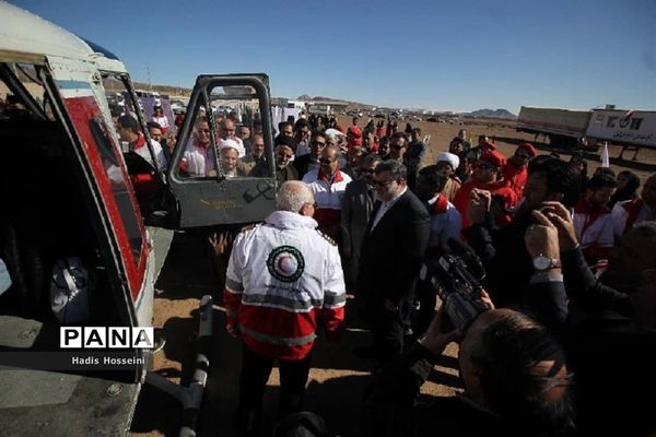 مراسم رونمایی از بالگرد و سه خودروی نجات هلال احمر خراسان جنوبی