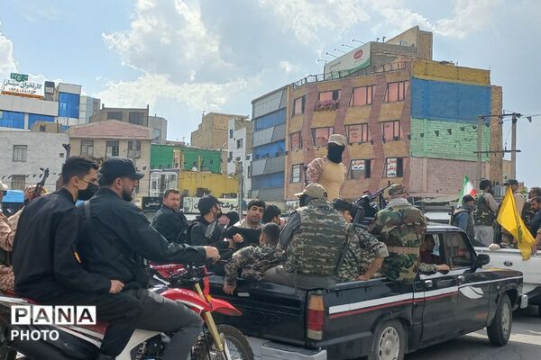 رزمایش «تجمع اقتدار عظیم جانفدا برای ایرانِ امام رضایی» در میدان امام خامنه‌ای