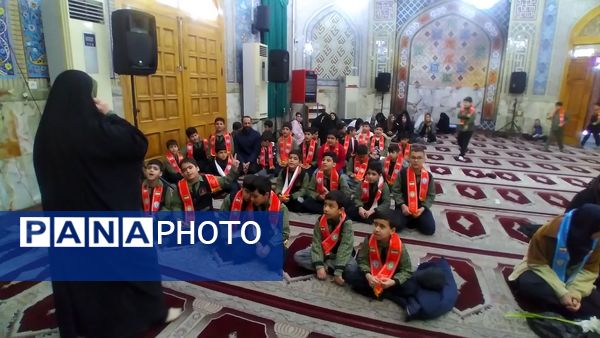 ادای احترام دانش‌آموزان پیشتاز البرزی به مقام شامخ شهدا در دهه فجر 