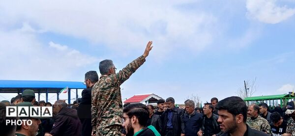 مراسم تشیع پیکر مطهر شهید علی اکبر خوافی در میان‌جلگه روستای سالاری 
