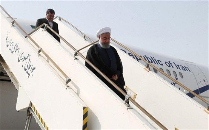 رئیس‌جمهوری وارد بندرلنگه  شد