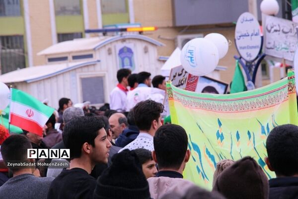 مراسم راهپیمایی 22 بهمن  در شهرستان بشرویه  خراسان جنوبی