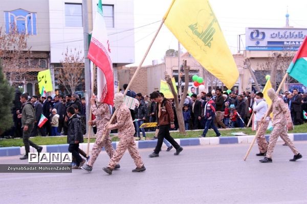 مراسم راهپیمایی 22 بهمن  در شهرستان بشرویه  خراسان جنوبی