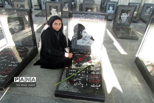 غبار روبی گلزار شهدا شهرستان نی ریز