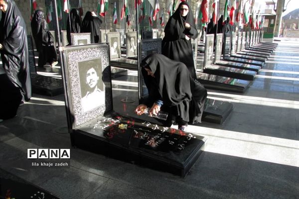 غبار روبی گلزار شهدا شهرستان نی ریز