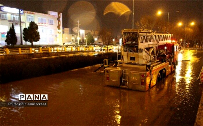 آب گرفتگی پل شهدای اصناف یزد