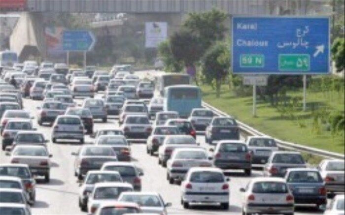 ترافیک پرحجم در محورهای تهران-کرج و تهران-قم