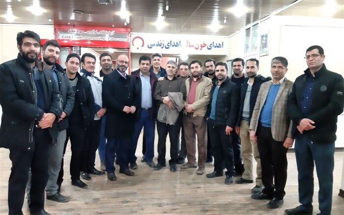 ‍ ‍  اهدای خون جمعی کارکنان مدیریت پیشگیری و رفع تخلفات شهری شهرداری همدان در مرکز انتقال خون