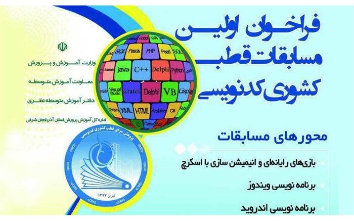 ابلاغ شیوه‌نامه اولین دوره مسابقات کشوری کدنویسی پژوهش سراهای دانش‌آموزی