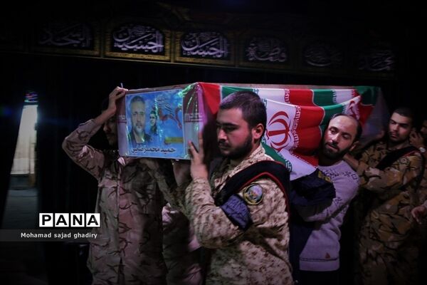 وداع با پیکر شهید مدافع حرم حمید محمدرضایی