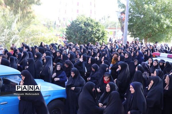 تشییع پیکر پاک  و مطهره شهید گمنام در پایگاه دوم دریایی  بوشهر