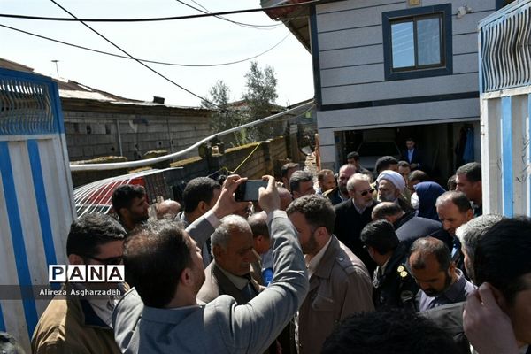 بازدید رئیس مجلس از مناطق سیل‌زده بابلسر