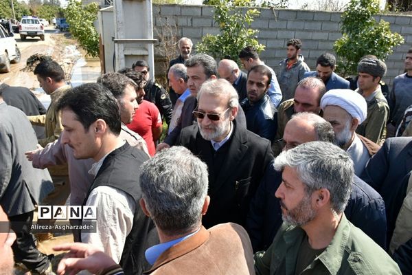 بازدید رئیس مجلس از مناطق سیل‌زده بابلسر