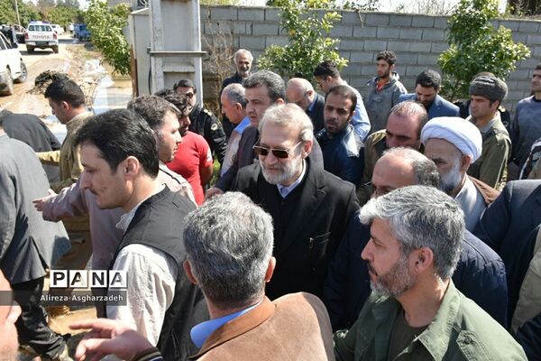 بازدید رئیس مجلس از مناطق سیل‌زده بابلسر