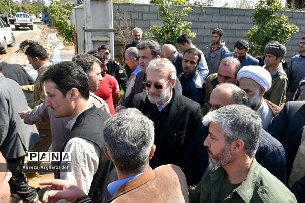 بازدید رئیس مجلس از مناطق سیل‌زده بابلسر