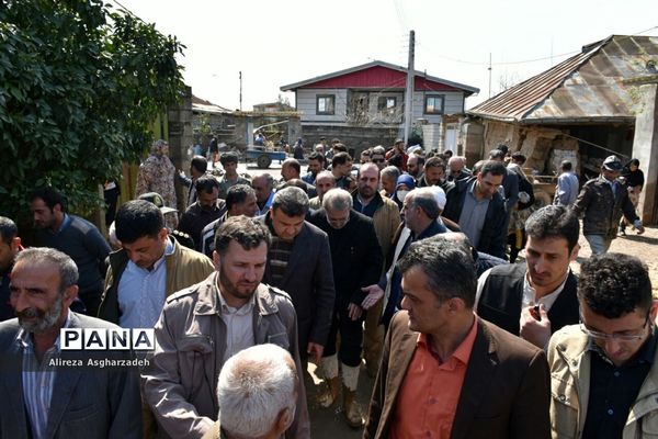 بازدید رئیس مجلس از مناطق سیل‌زده بابلسر