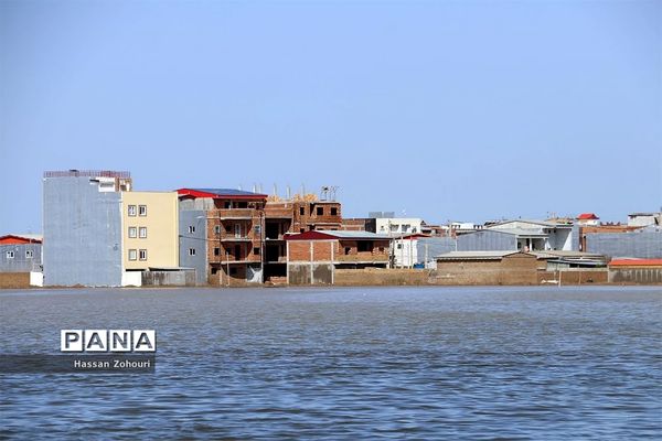 مناطق سیل‌زده آق‌قلا و روستاهای اطراف