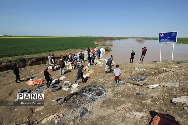 مناطق سیل‌زده آق‌قلا و روستاهای اطراف