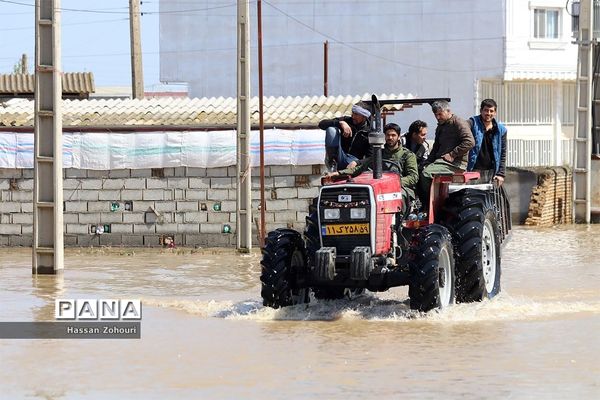 مناطق سیل‌زده آق‌قلا و روستاهای اطراف