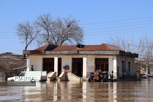 مناطق سیل‌زده آق‌قلا و روستاهای اطراف