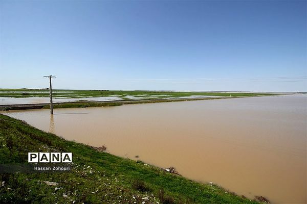 مناطق سیل‌زده آق‌قلا و روستاهای اطراف
