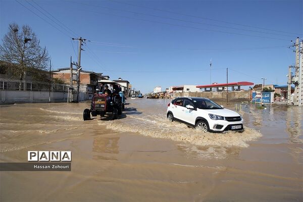 مناطق سیل‌زده آق‌قلا و روستاهای اطراف