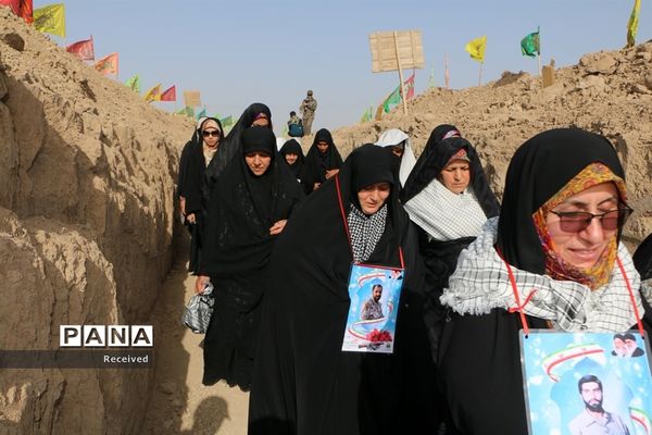 حضور خانواده‌های شهدا در شلمچه و نهر خین