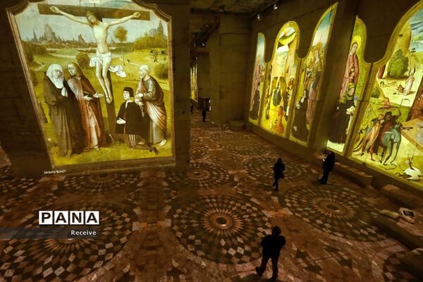 نمایشگاه آثار هنری در معادن سنگ آهک قدیمی جنوب فرانسه