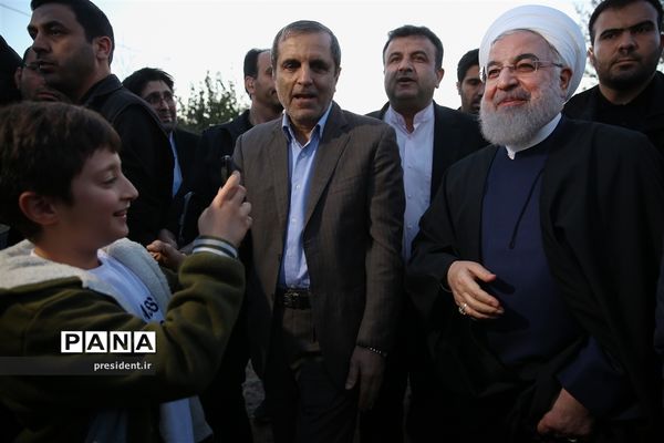 حضور رئیس جمهوری در جمع مردم روستای سیل زده کردخیل مازندران