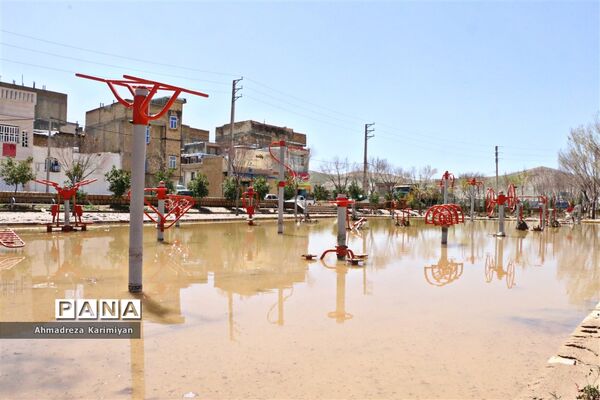 پاکسازی آثار تخریبی سیل در شیراز