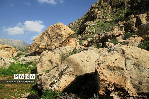 طبیعت آفتابی کازرون و جاده دوان بعد از بارندگی‌های شدید اخیر