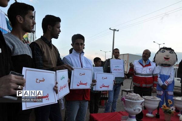 برپایی ایستگاه جمعیت جوانان هلال احمر شهرستان خوسف