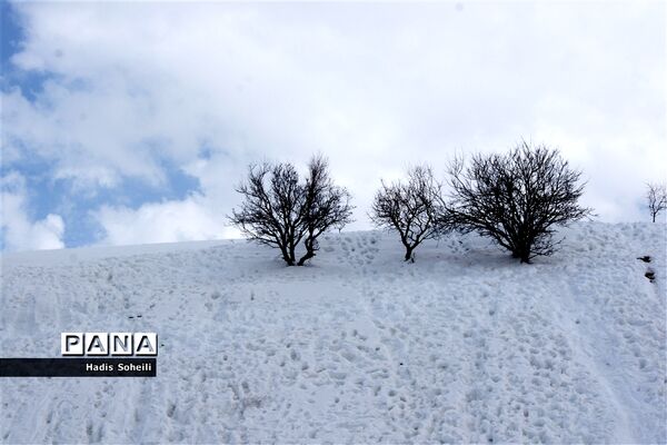 برف بهاری درگردنه اسدآباد همدان