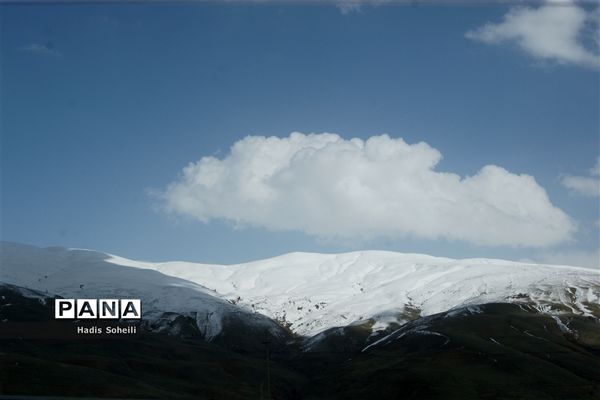 برف بهاری درگردنه اسدآباد همدان