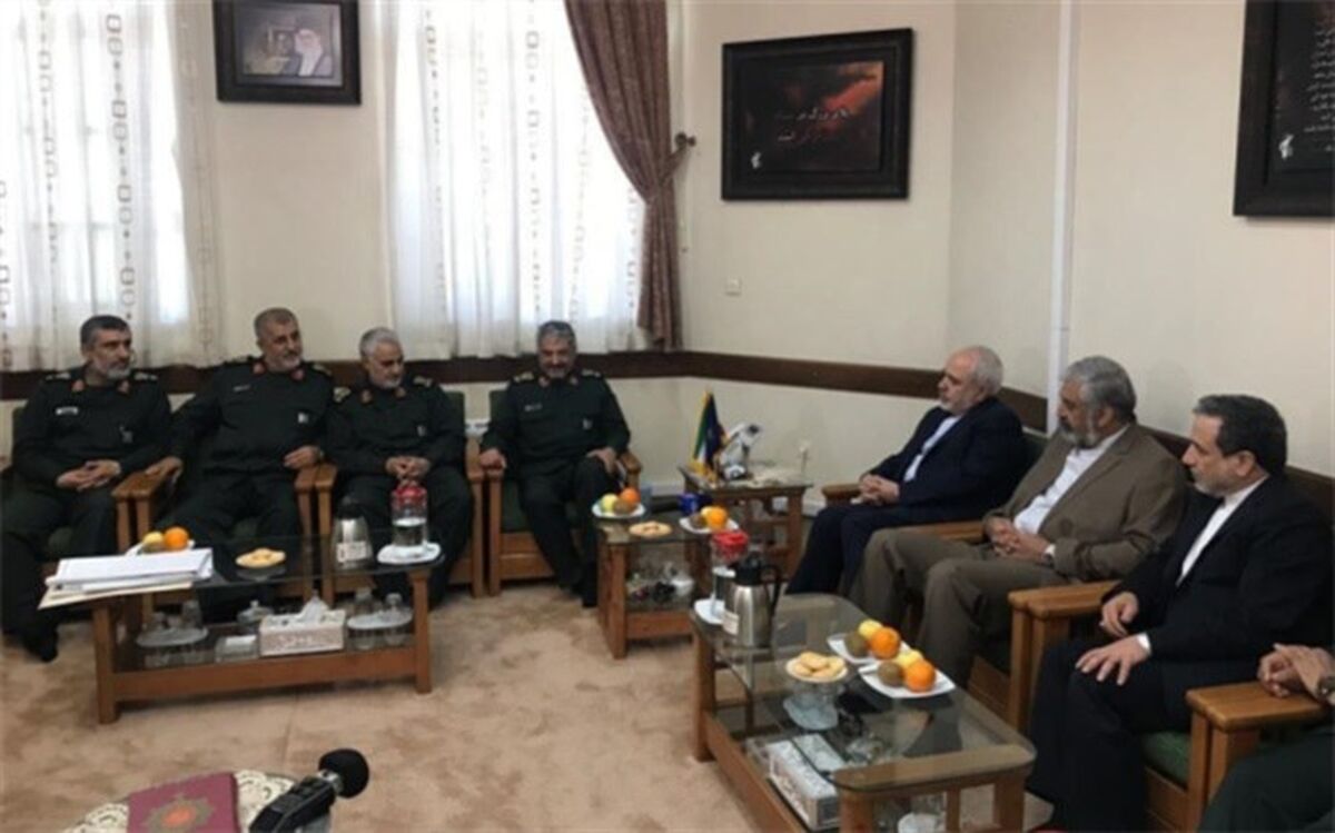 ظریف باقاسم سلیمانی و  فرماندهان سپاه دیدار کرد