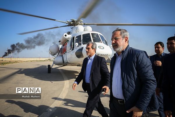 بازدید وزیر آموزش و پرورش از مناطق سیل‌زده استان خوزستان