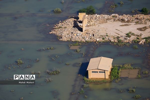 تصاویر هوایی از مناطق سیل زده استان خوزستان
