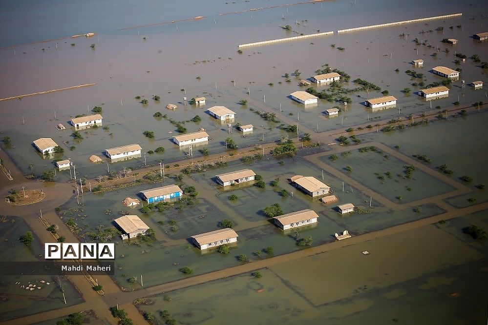 تصاویر هوایی از مناطق سیل زده استان خوزستان
