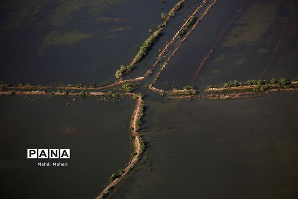تصاویر هوایی از مناطق سیل زده استان خوزستان
