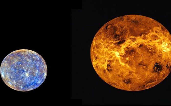 آسمان خلیج فارس صحنه ملاقات 'زهره' و 'عطارد'