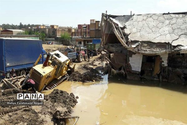 منازل تخریب‌شده در سیل پلدختر استان لرستان