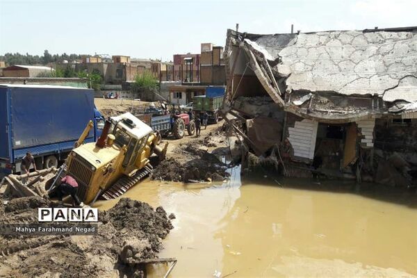 منازل تخریب‌شده در سیل پلدختر استان لرستان