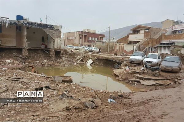 منازل تخریب‌شده در سیل پلدختر استان لرستان