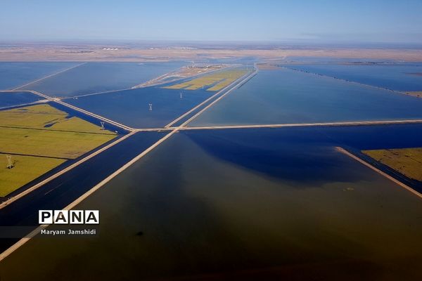 تصاویر هوایی از آخرین وضع مناطق سیل‌زده در لرستان و خوزستان