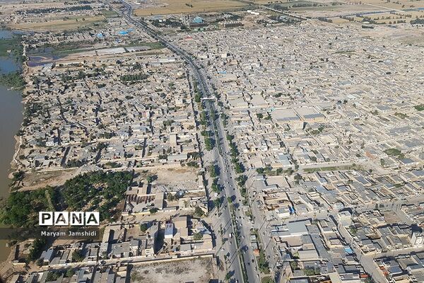 تصاویر هوایی از آخرین وضع مناطق سیل‌زده در لرستان و خوزستان