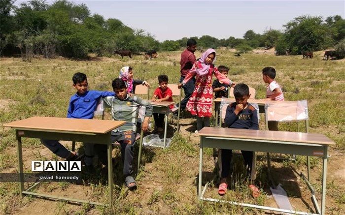 برپایی کلاس های موقت درکمپ های اسکان سیل زدگان شهرستان حمیدیه