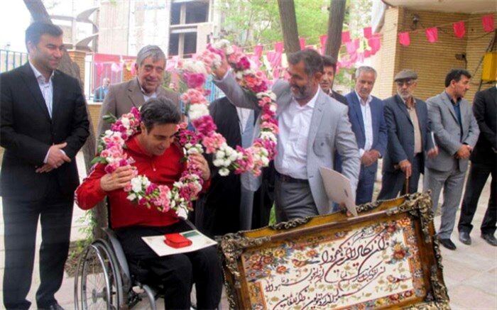 تجلیل از منتخب تیم ملی جانبازان  پاکدشت در پارالمپیک 2020