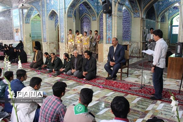 برگزاری مراسم تجدید میثاق با شهدا به مناسبت هفته معلم در سمنان