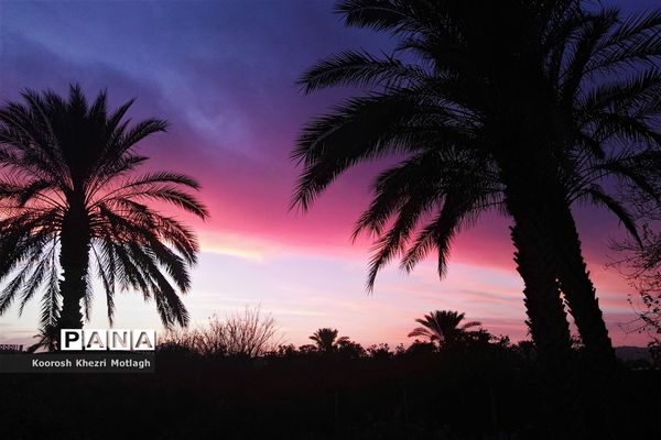 آسمان سرخ کازرون